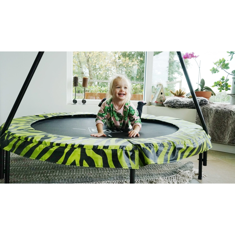 EXIT Tiggy junior Trampolin mit Griffstange ø140 cm, schwarzgrün
