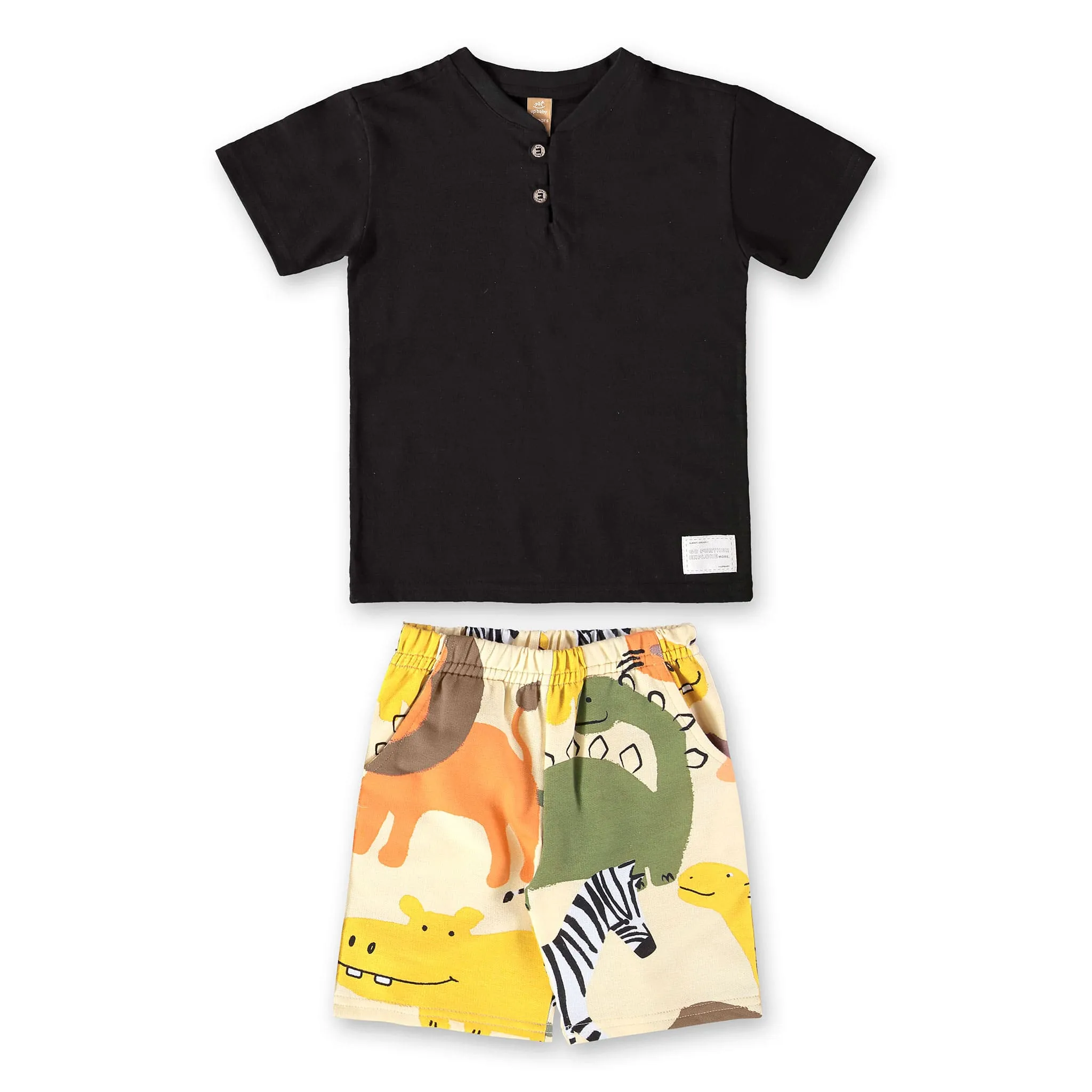 Up Baby Ensemble 2 Pièces Imprimé Safari 2-8ans