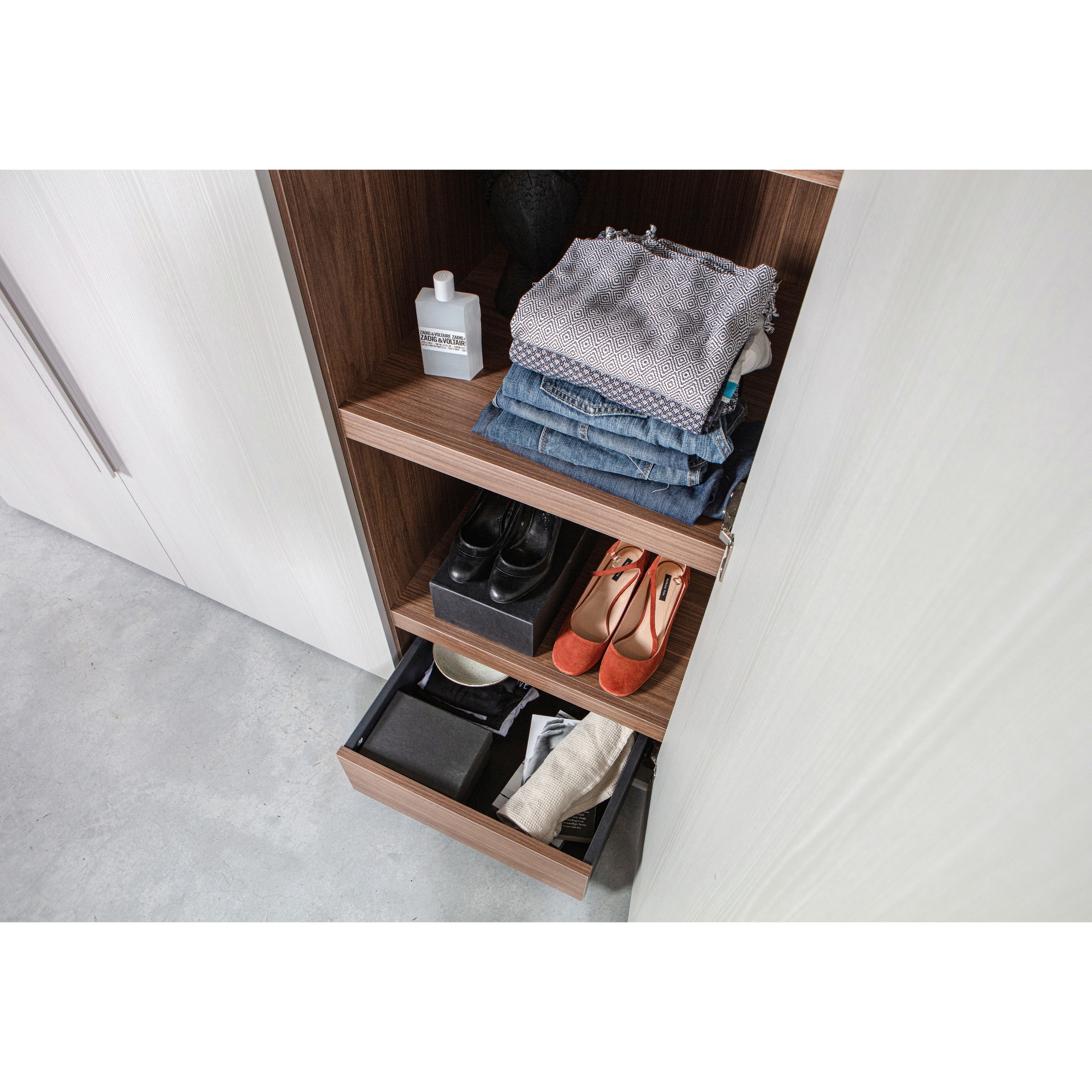 Kleiderschrank RENS 165 x 210 cm Kieselgrau