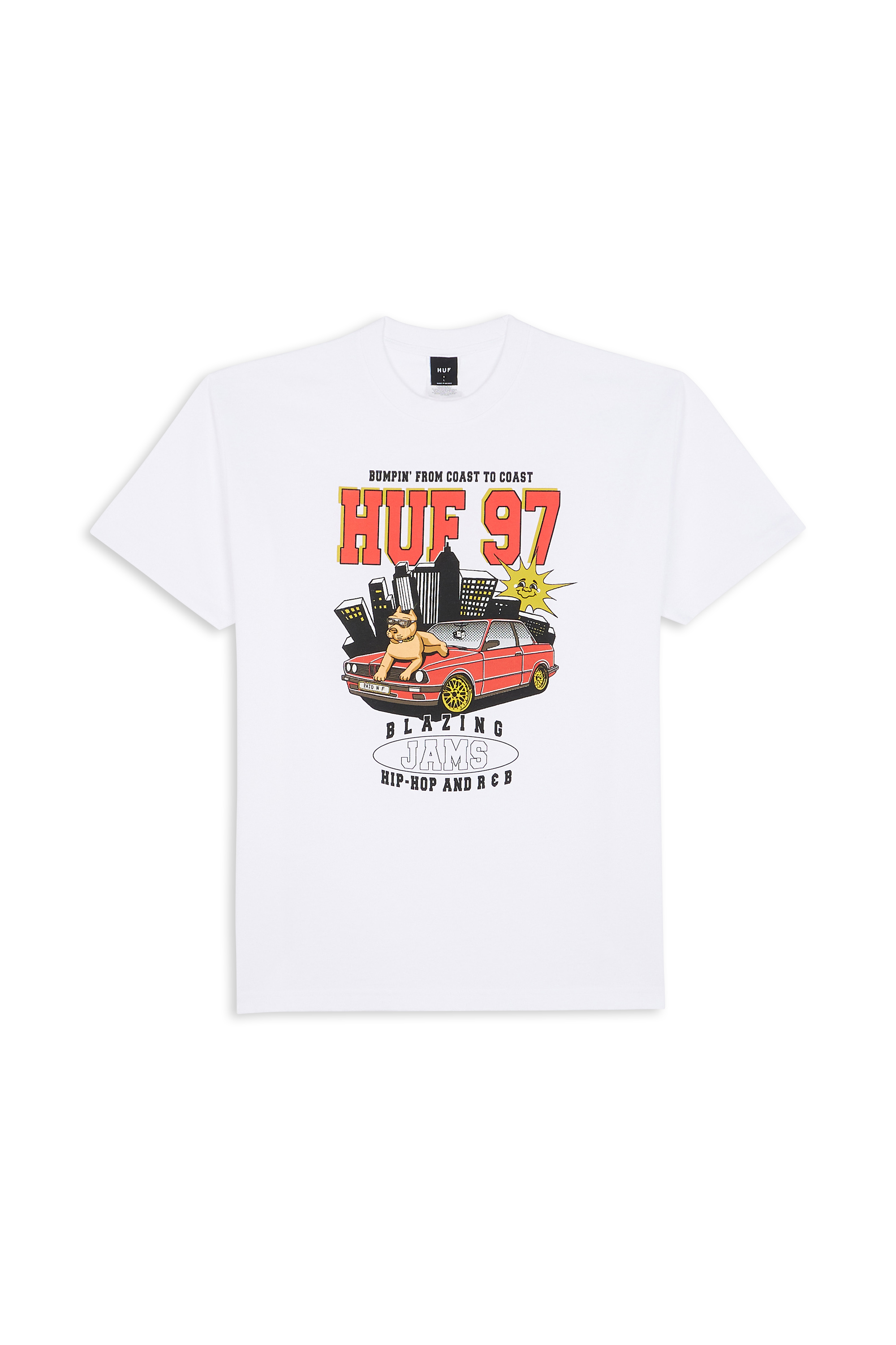 HUF T-shirt BLAZING JAMS Blanc