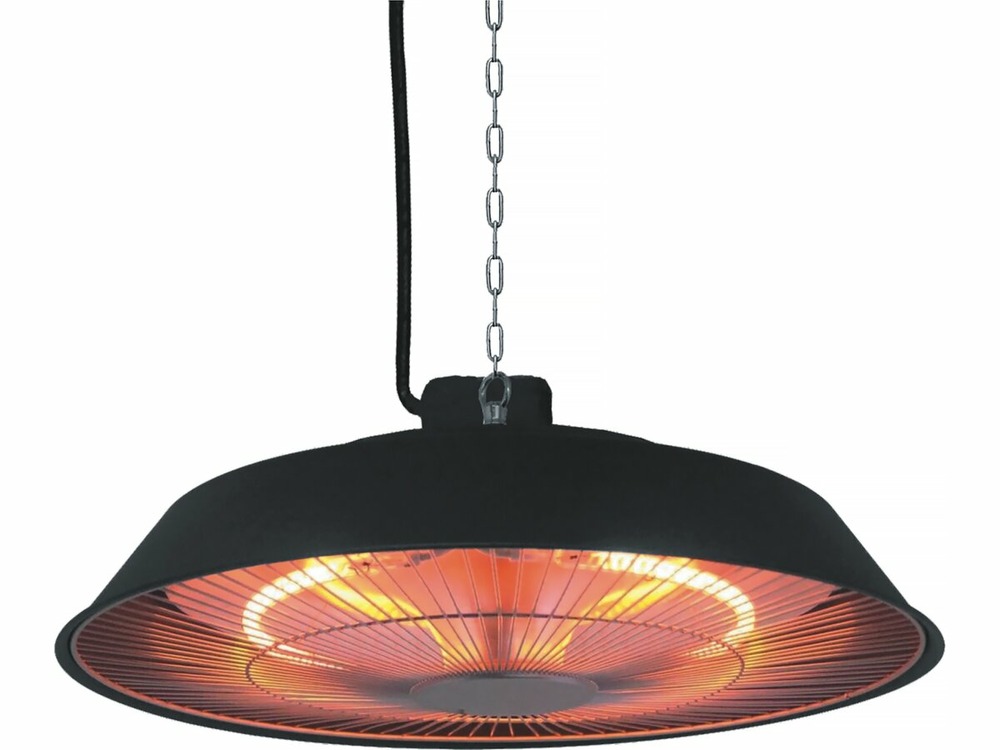 Chauffage électrique suspendu - 1500w - noir