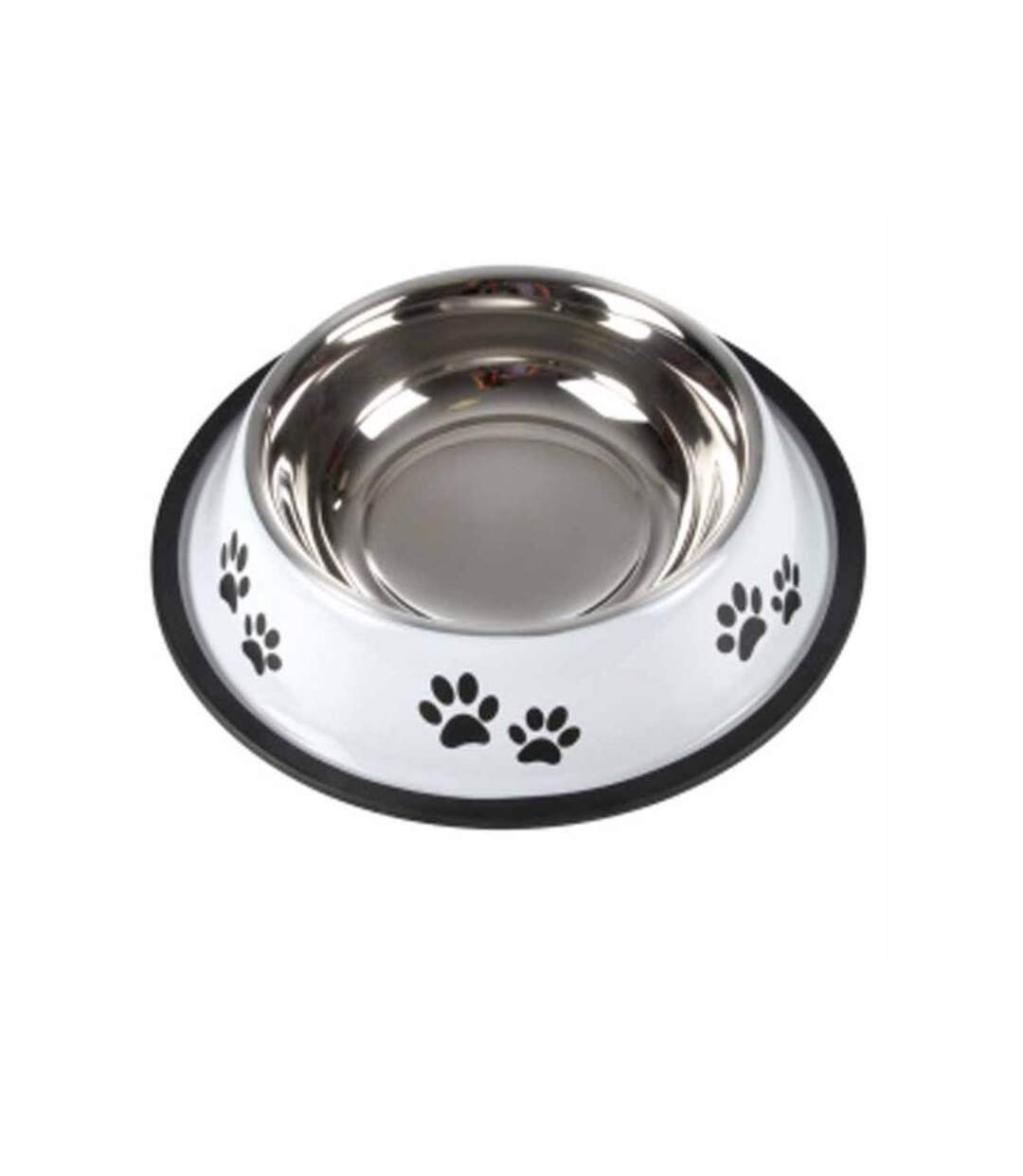 Paris Prix - Gamelle Antidérapante Chien & Chat pattes 25cm Blanc