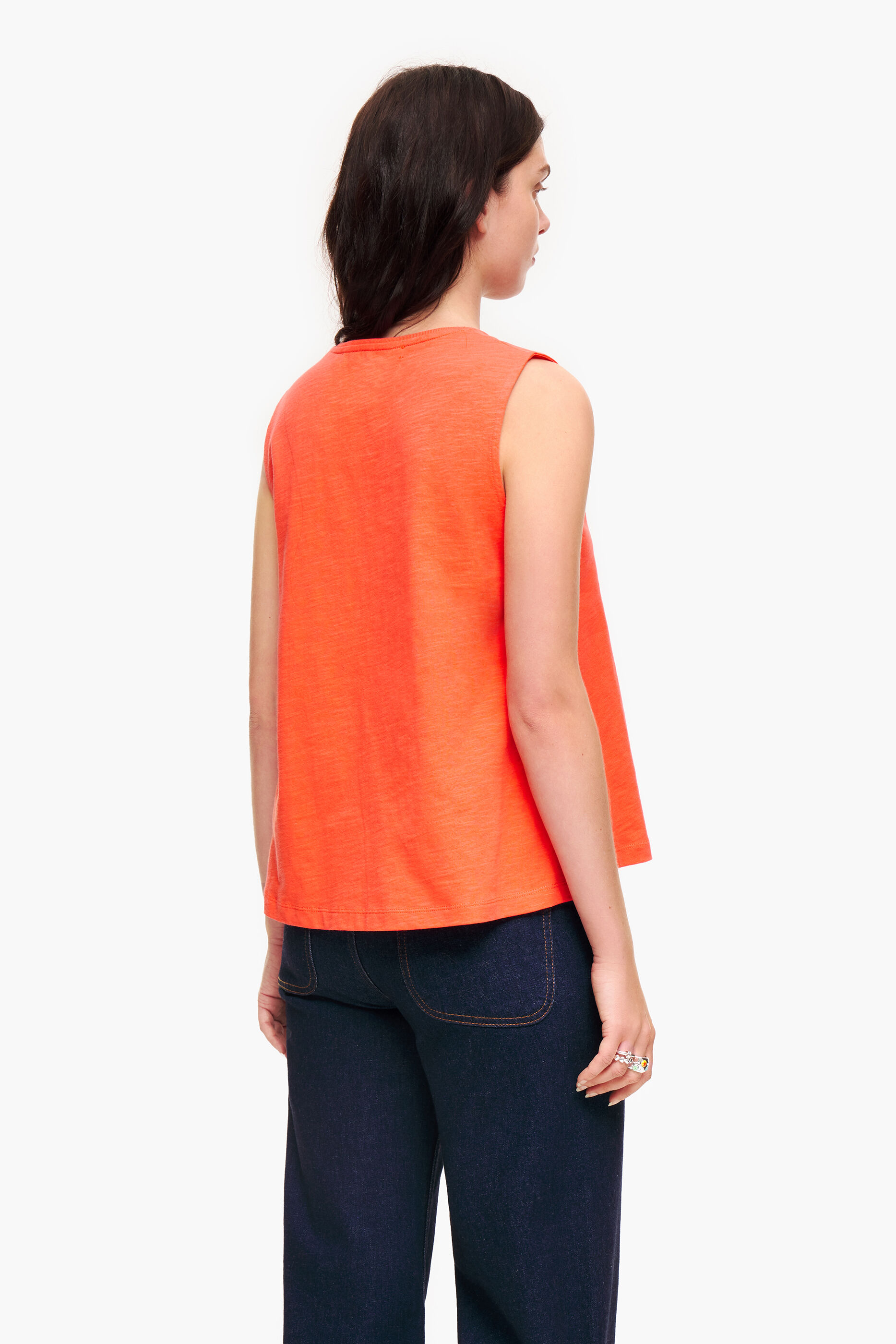 Camiseta de algodão coral