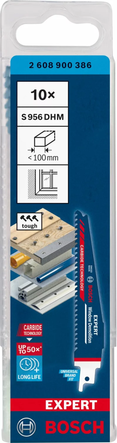 Bosch 2608900386 EXPERT Reciprozaagblad S956DHM 10st Window Demolition