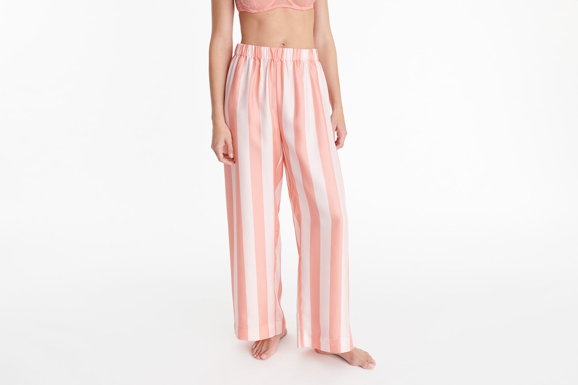 Perla Pantalon RAYURE SEL ROSE