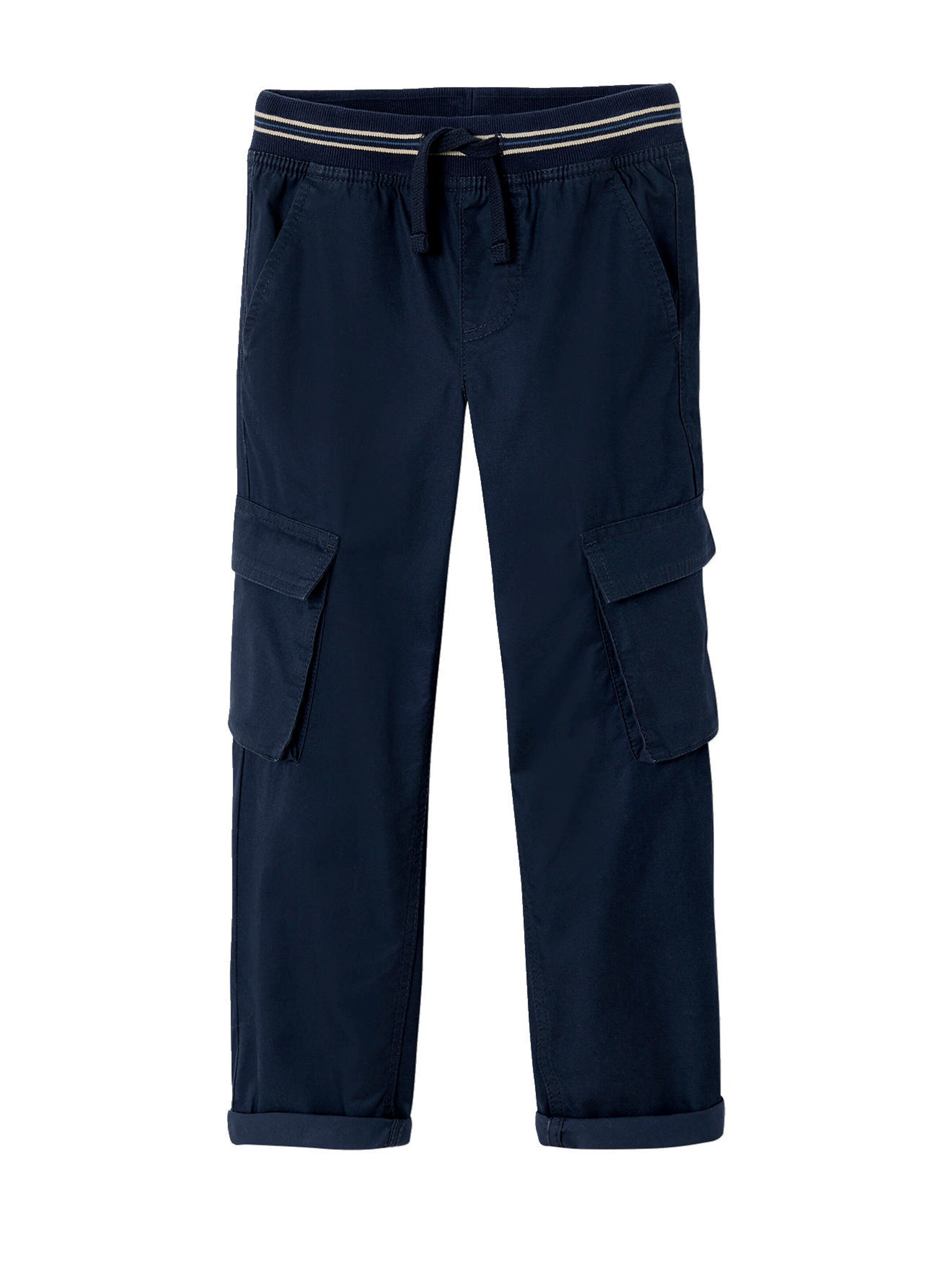 Vertbaudet Jungen Cargohose mit geradem Bein, Hüftweite SLIM nachtblau