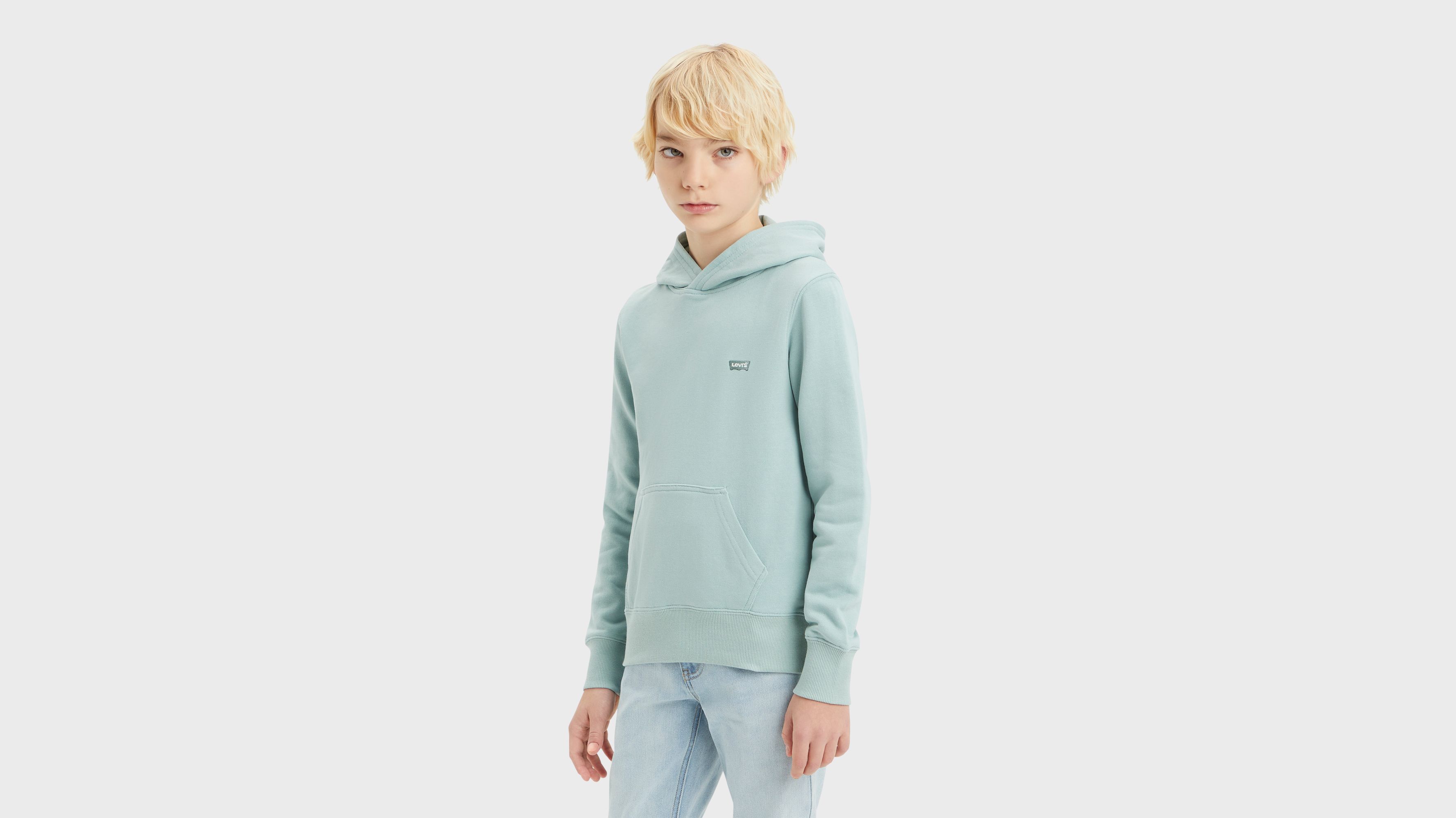 Ado sweat à capuche mini Batwing - Levi'S Blue Surf - Vert