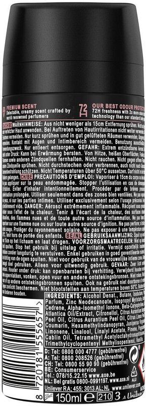 Axe - Deodorant Bodyspray - Cocoa Velvet - 3 x 150 ml - Voordeelverpakking