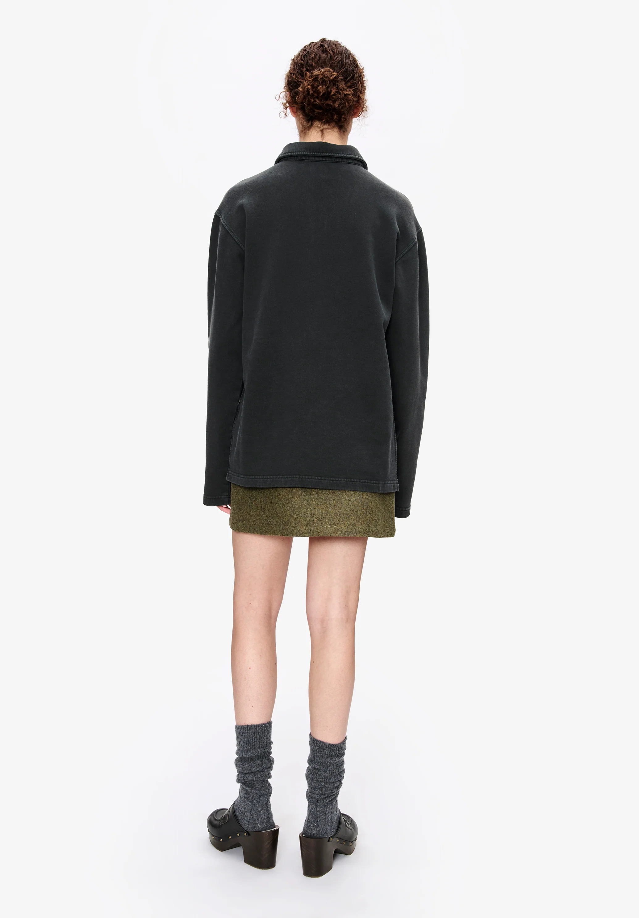 polo manches longues - Noir