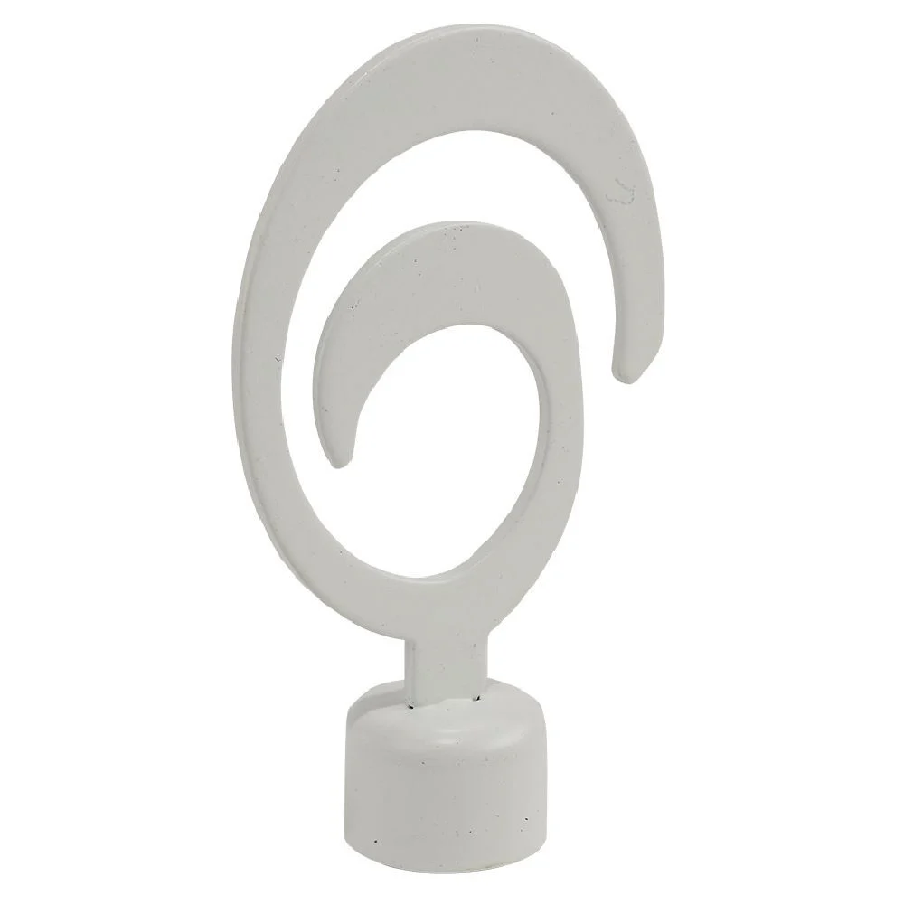 Embout tringle à rideau Ø20mm métal forme spirale blanc mat x2