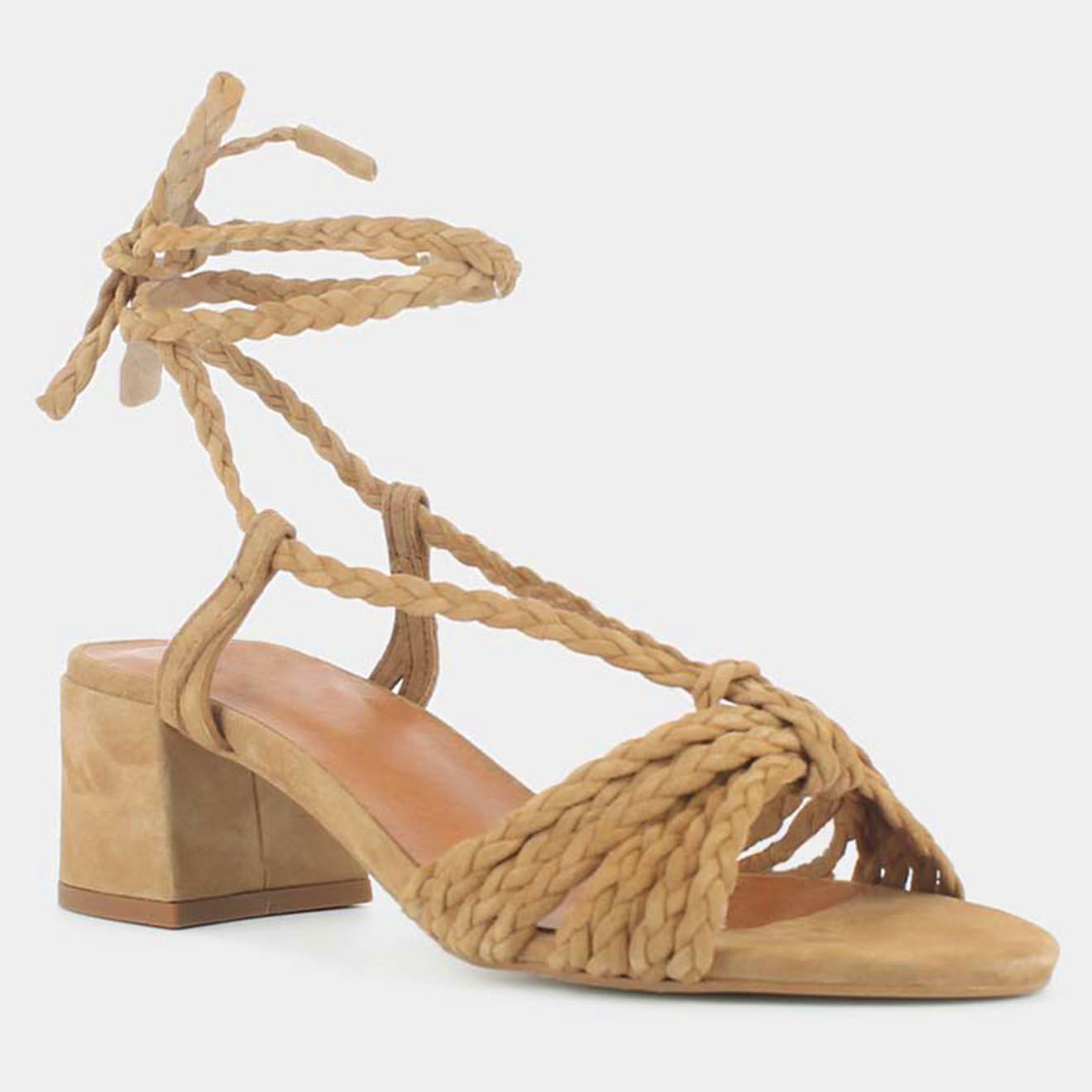 Jonak Sandales en Velours de Cuir Archimede beiges