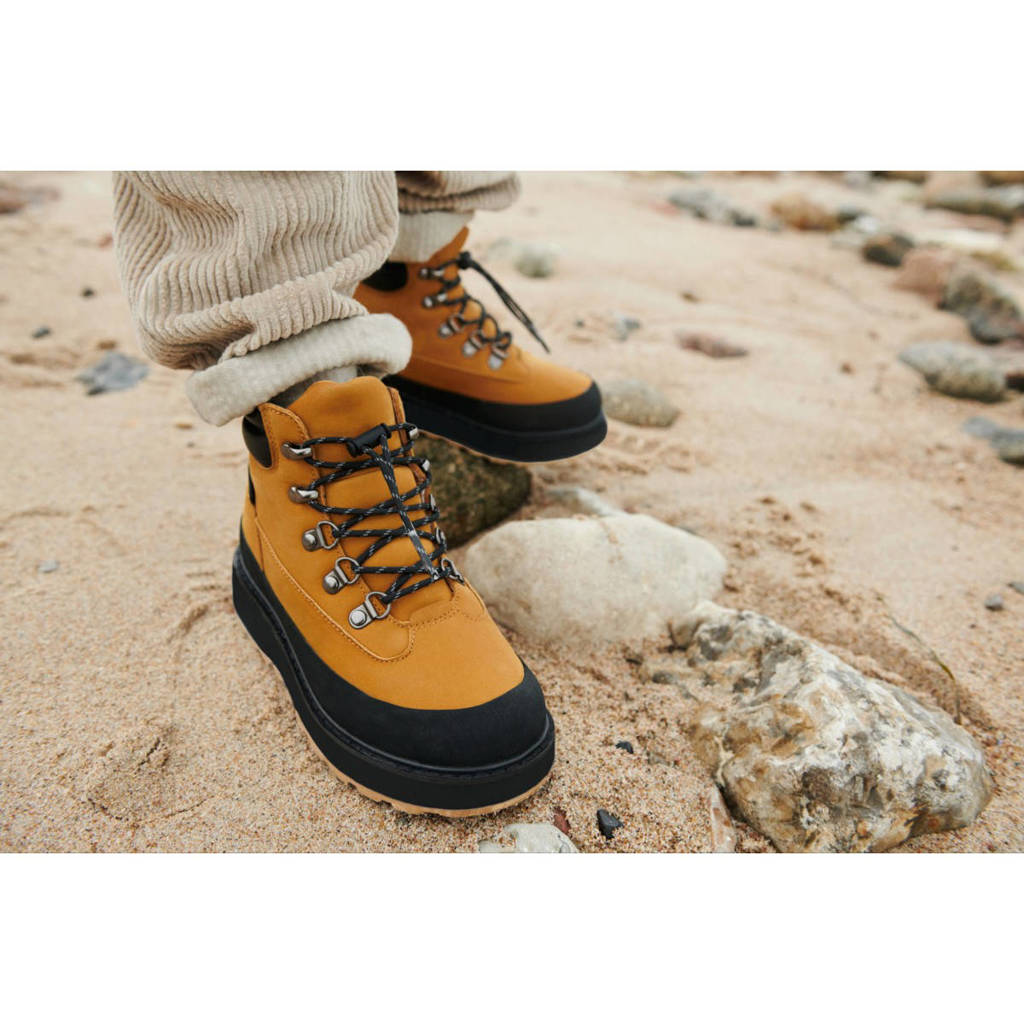 Liewood Luciengevoerde leren veterboots 2194 Golden / caramel black
