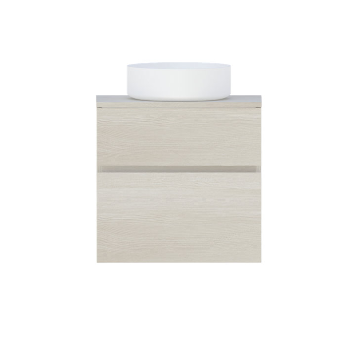 Plan de toilette faible profondeur Calao chêne naturel 60 cm