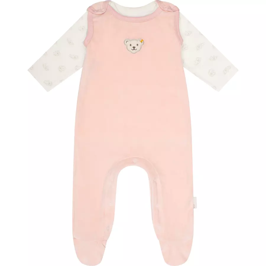 Steiff Strampler-Set silver pink