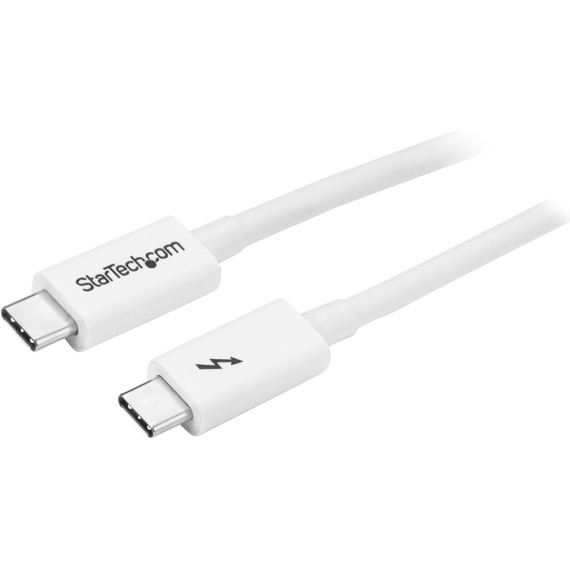 StarTech.com Câble Thunderbolt 3 de 1 m - 20 Gb/s - Compatible Thunderbolt, USB et DisplayPort - Blanc