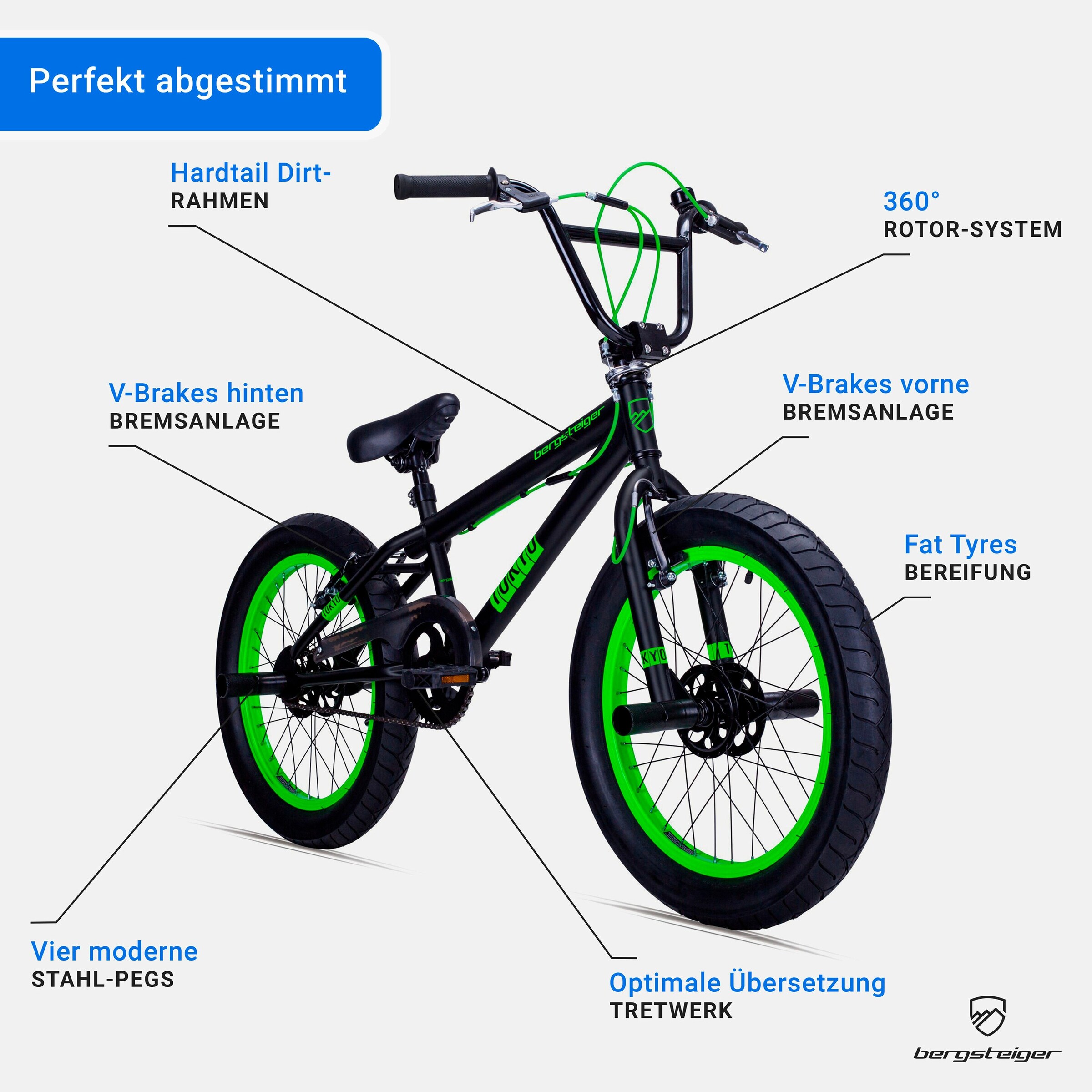 Bergsteiger BMX Tokyo 20 Zoll | all black (matt)