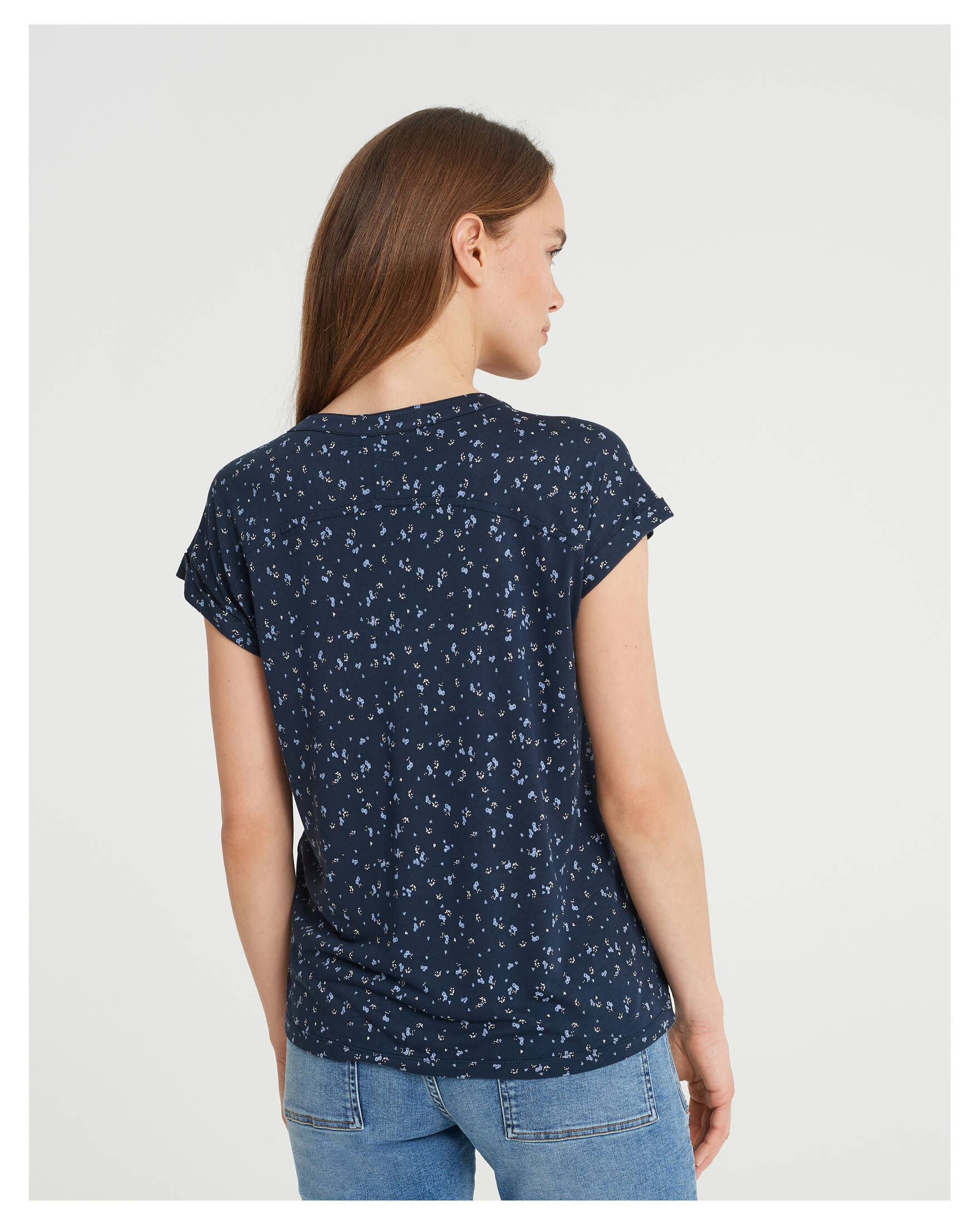 Opus| Damen Shirt SANDI VINTAGE FLOWER Kurzarm