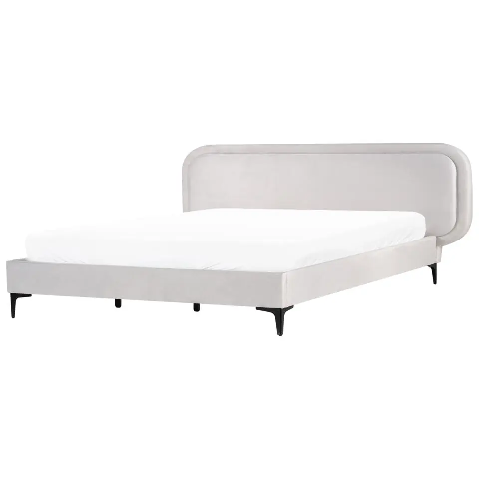 SUZETTE - Tweepersoonsbed - Lichtgrijs - 180 x 200 cm - Polyester