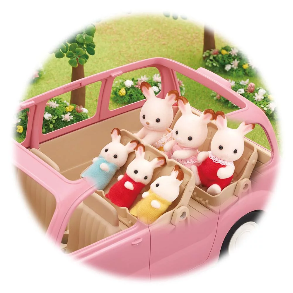LE MONOSPACE ROSE ET SET DE PIQUE-NIQUE - SYLVANIAN VEHICULES