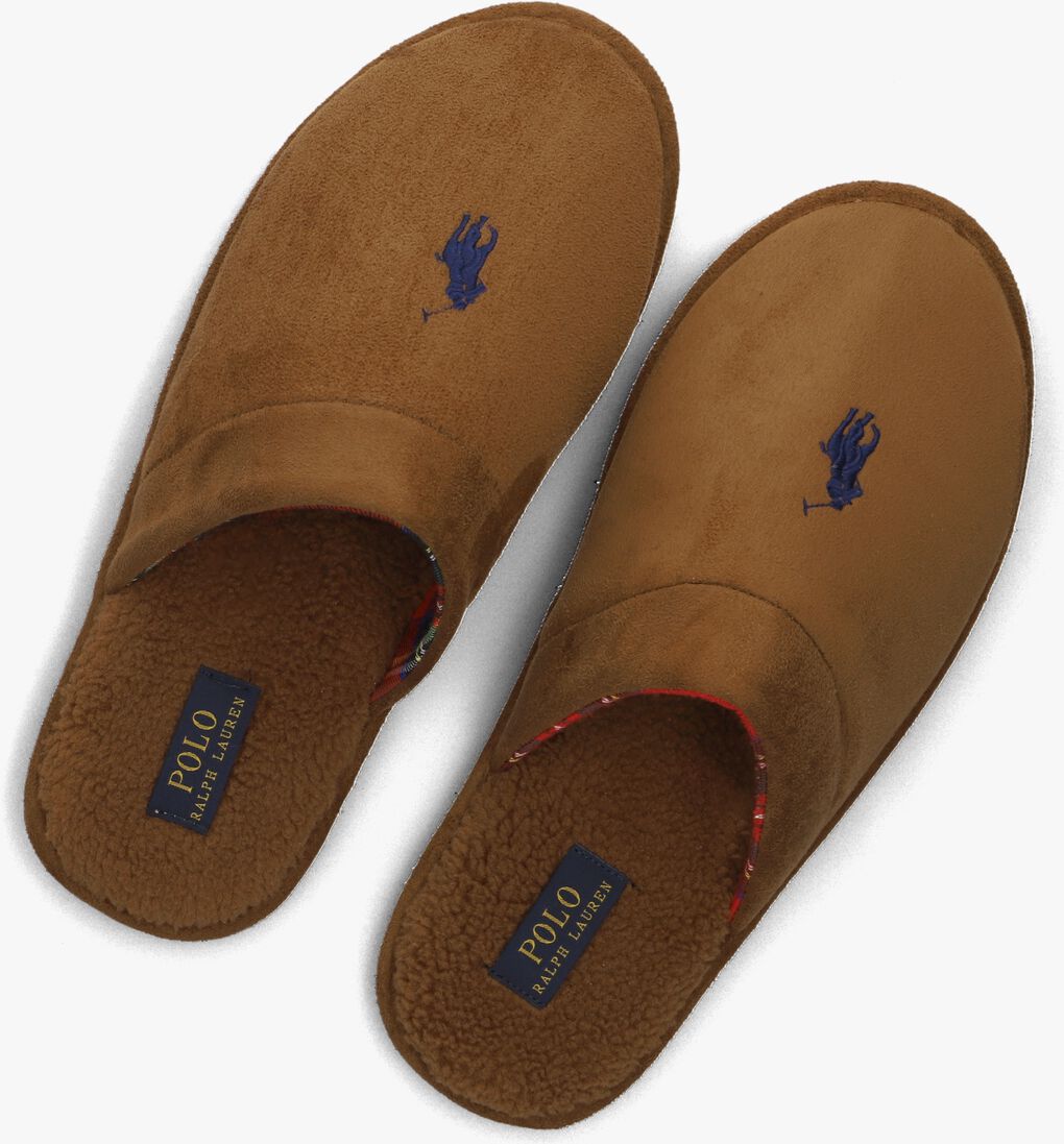 bruine polo ralph lauren pantoffels klarence