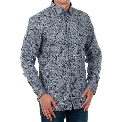 Jack & Jones - 12141868 JPRANTONIO SHIRT L/S LTD NAVY BLAZER/WHITE FL Azul