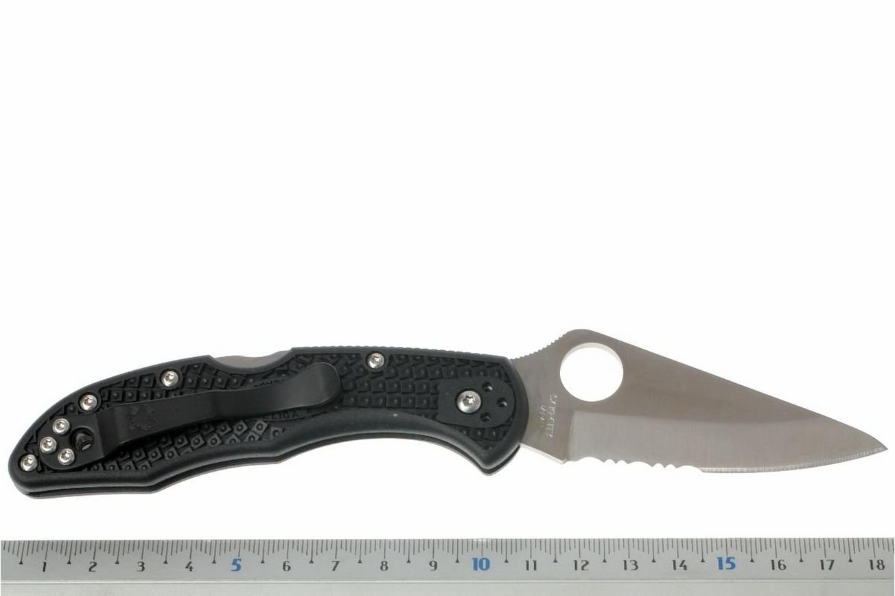 Spyderco Delica 4 C11PSBK partly serrated zakmes