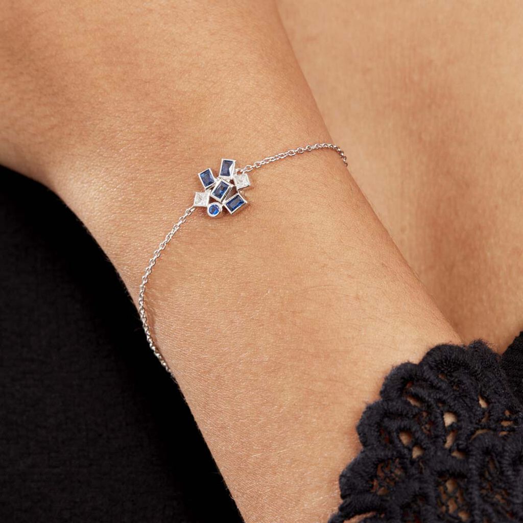 Bracelet Argent Iban Spinelles Oxydes De Zirconium