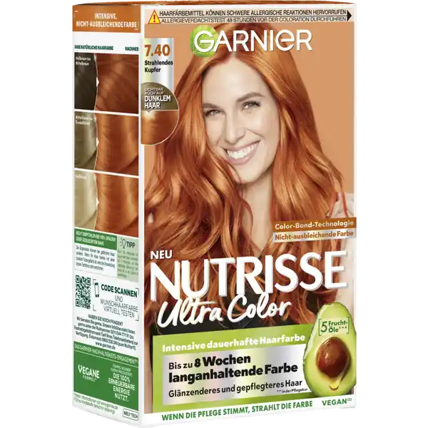 Farbsensation intensive dauerhafte Haarfarbe 7.40 Strahlendes Kupfer
