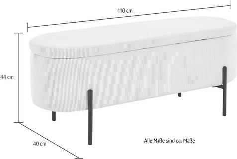 SalesFever - Bedbank - Antraciet - Bouclé Stof - Opbergfunctie