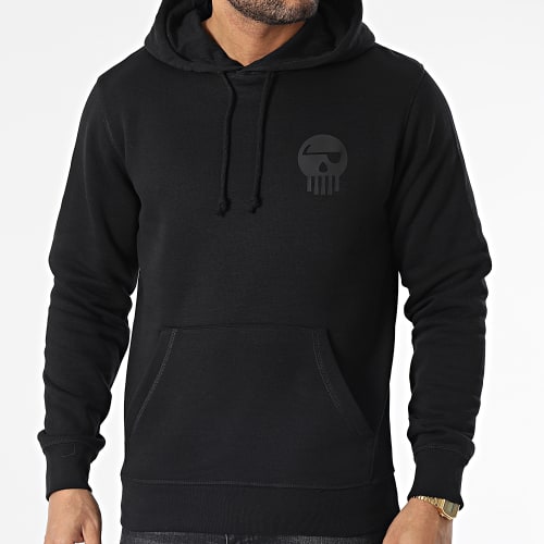Sweat Capuche Logo Chest And Back Noir Noir