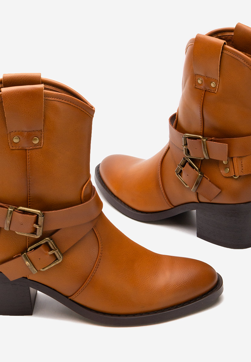 Bottines western femme chameau Lestery