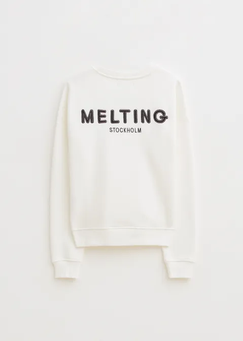 Sweater met merk print off-white (WIT.O)