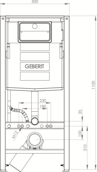 Geberit UP320 met Plieger frame toiletset met Villeroy & Boch Subway 2.0 randloos toilet met softclose zitting
