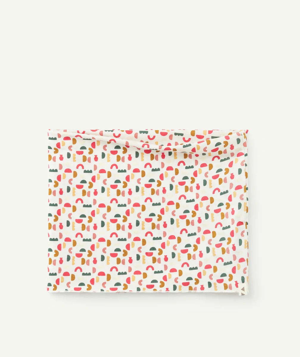 SNOOD FILLE EN COTON BIO IMPRIMÉ GÉOMÉTRIQUE COLORÉ