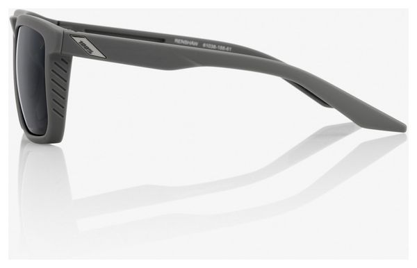 Lunettes 100% Renshaw Soft Tact Cool Grey Black Mirror / Noir / Gris