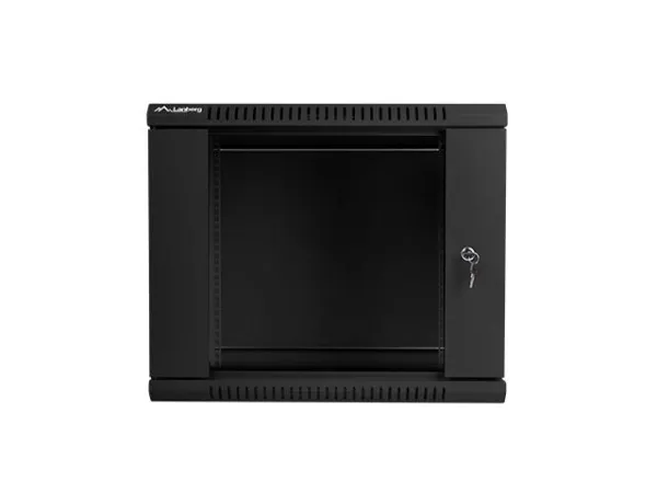 Lanberg - Rack kabinet - vægmonterbar - sort, RAL 9004 - 9U - 19