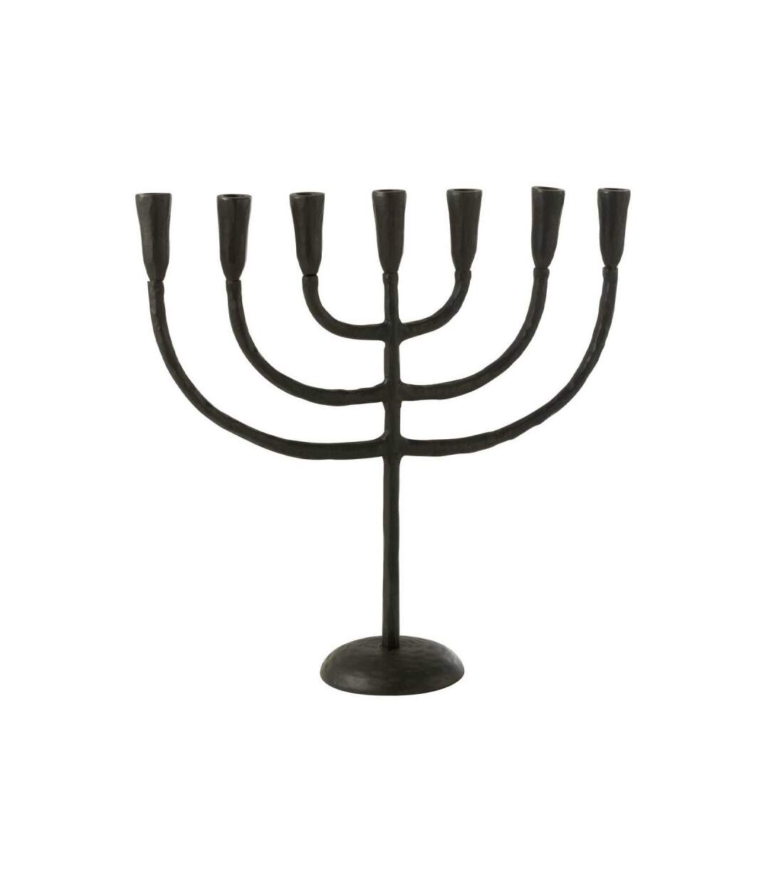 Paris Prix - Chandelier 7 Bras Vintage menorah 54cm Noir