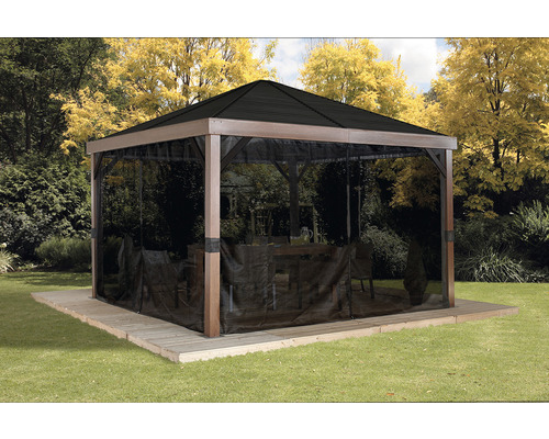 SOJAG Valencia paviljoen 12x12 inclusief klamboe 363 x 363 cm houtlook