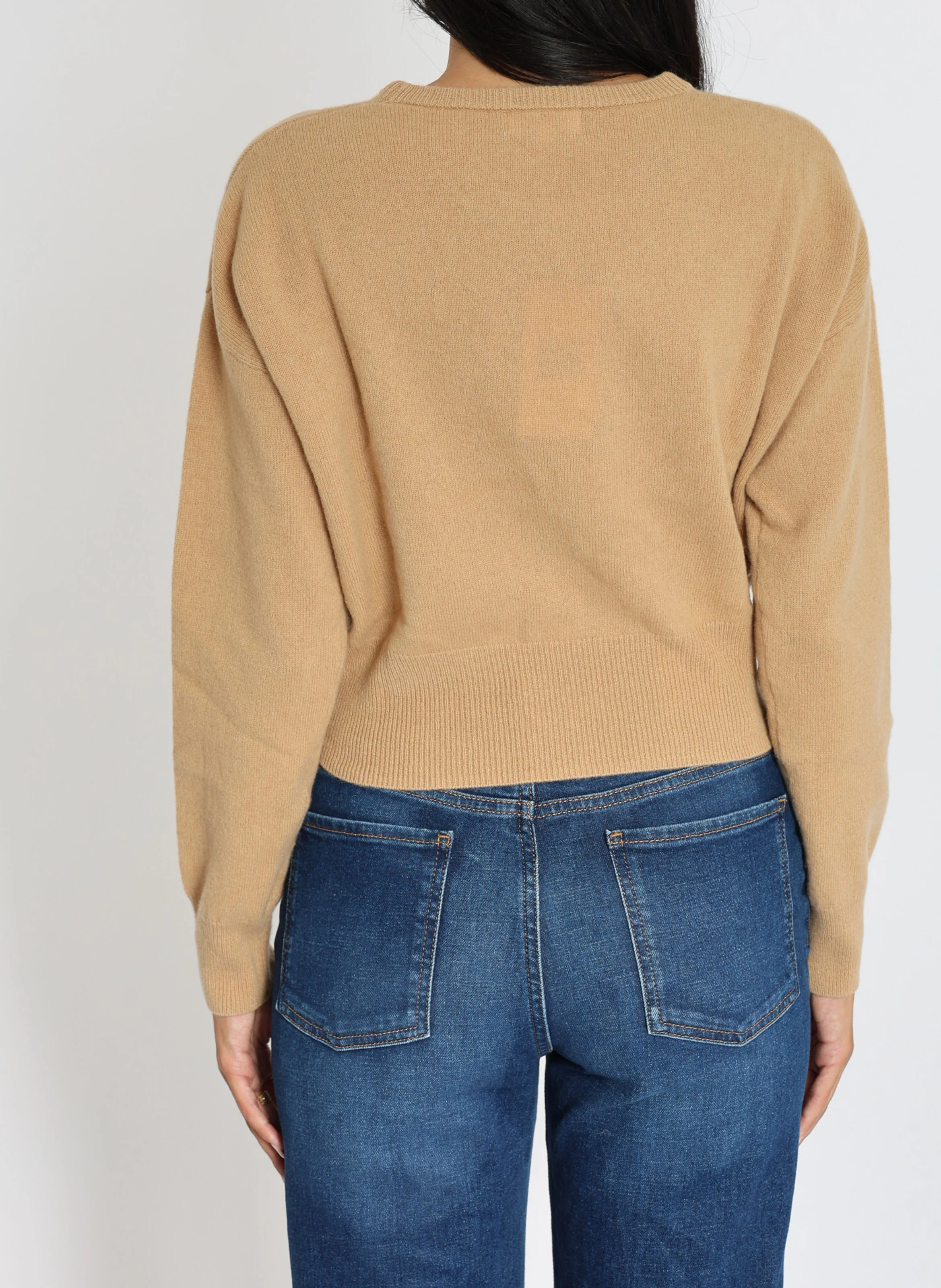 ANITA - Pull droit en laine et cachemire | Beige