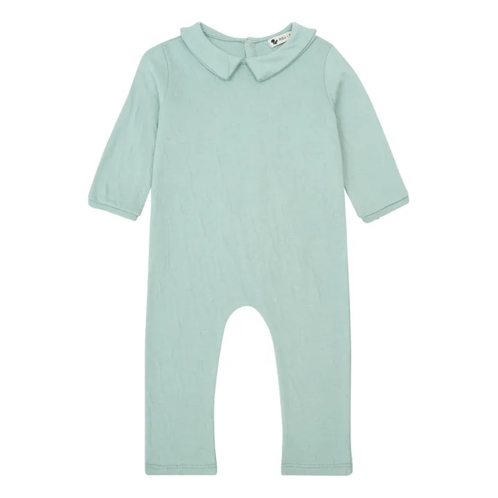 Risu Risu Pyjama Coton Bio Senzo | Bleu Clair