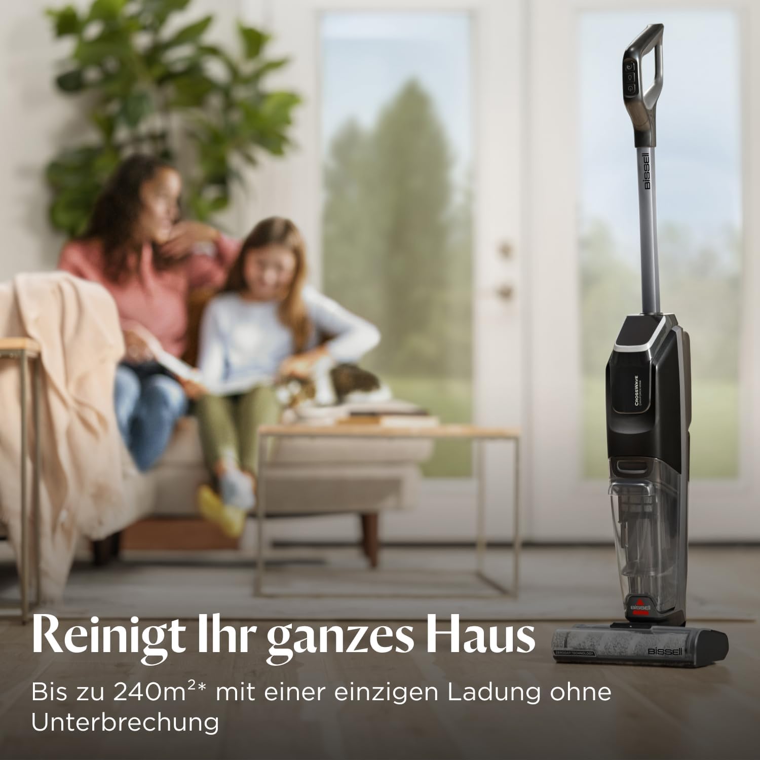 Bissell CrossWave OmniForce Edge, Kabelloser Nass Trockensauger, Saugen & Wischen in Einem oder nur Saugen Modus, Nasssauger mit ZeroGap-Technologie, Waschsauger, 240m² Mehrflächenreinigung, 4017N