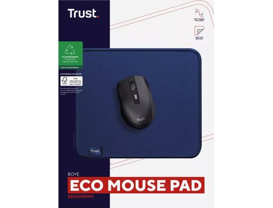 TRUST - Tapis de souris Boye Eco Mousepad Bleu - 24744