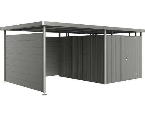 Biohort zijpaneel voor zijdak van tuinhuis HighLine H5, kwartsgrijs metallic