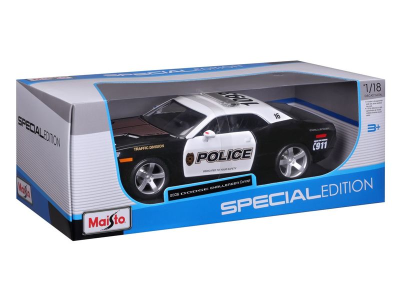 Maisto Dodge Challenger Concept Police 2006 1:18 Sammlermodell im Massstab 1:18