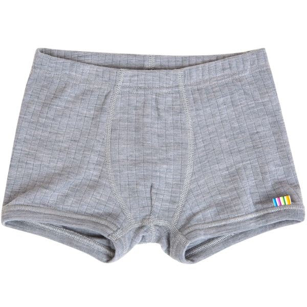 Uld Rib Grå Boxershorts - Joha → Luksusbaby.dk