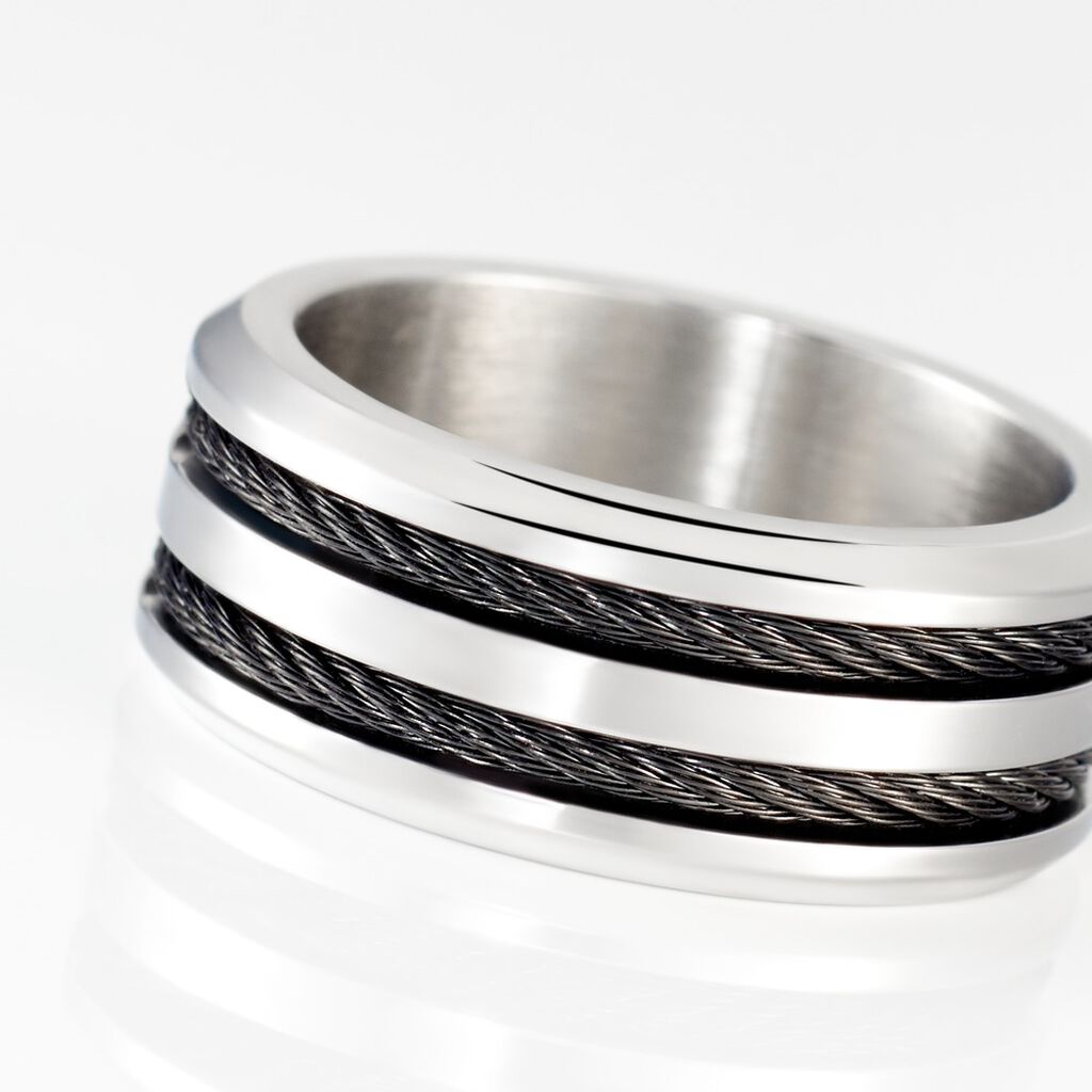 Bague Men's Steel Acier Blanc