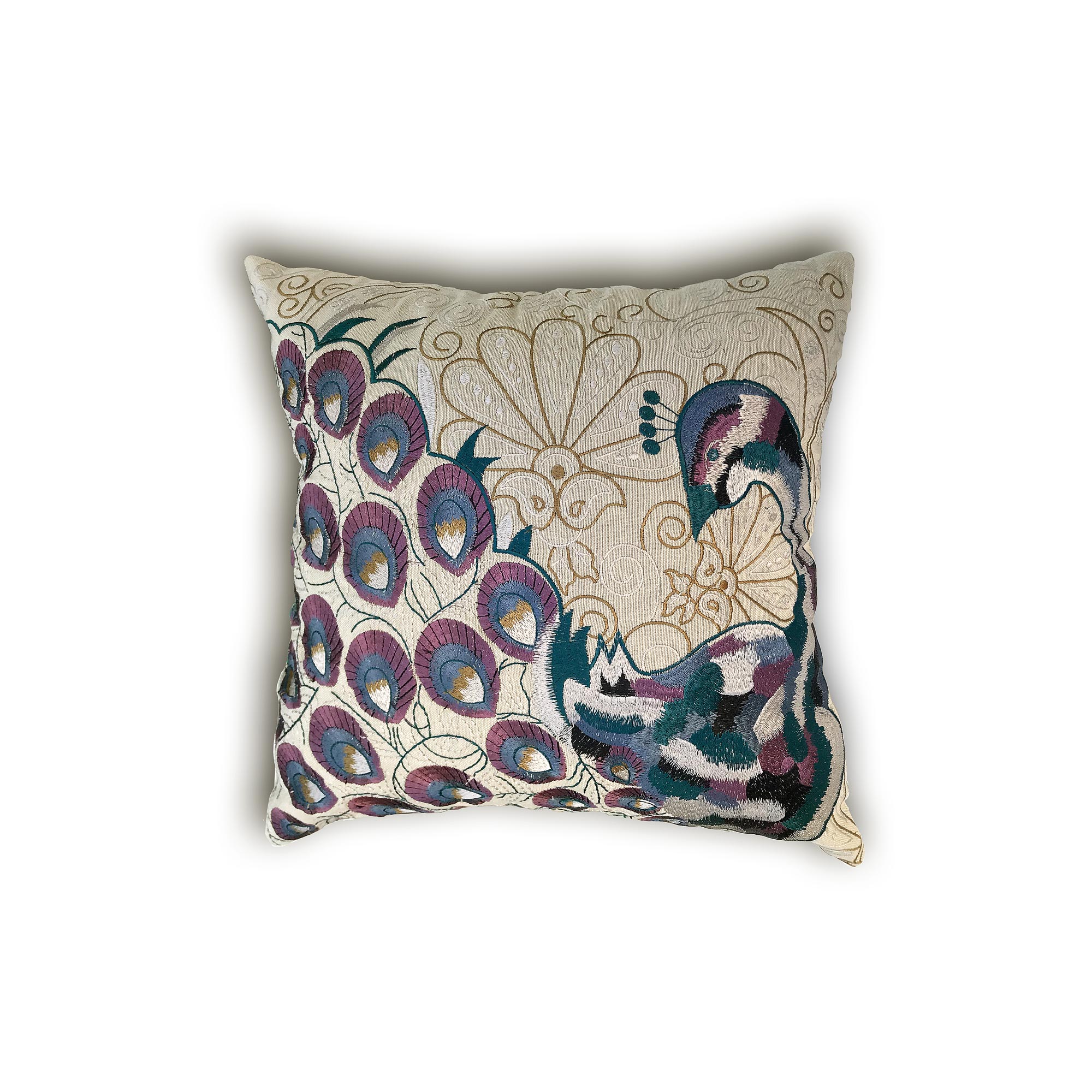 Kissen 'Peaco', beige, multicolor, B 45 cm, H 45 cm von fischer's lagerhaus