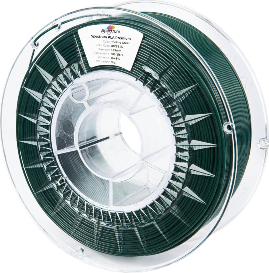 Spectrum  Premium PLA Tooling Green, 1,75 mm / 1000 g    Dein Premiumfilament in Tooling Green