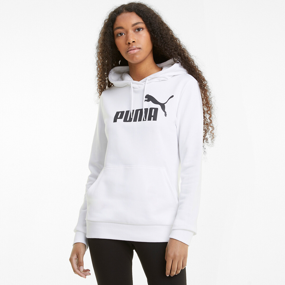 PUMA<br>Moletom com bolso canguru e logo na frente