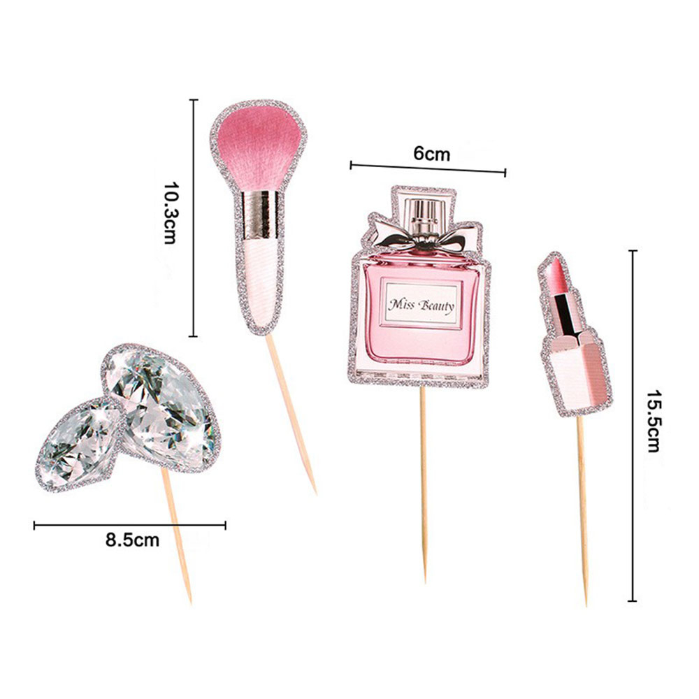 (7-tlg. Set) Kuchenstecker Tortenstecker Topper Dekoration für Torten / Kuchen - Make Up